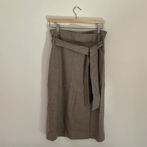 Aritzia Babaton Atelier Wool Midi Skirt